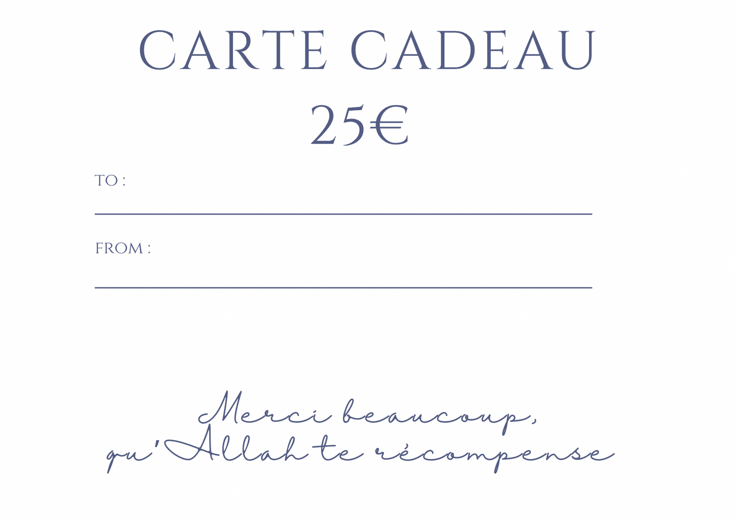 Carte cadeau ANAQA CHEMS