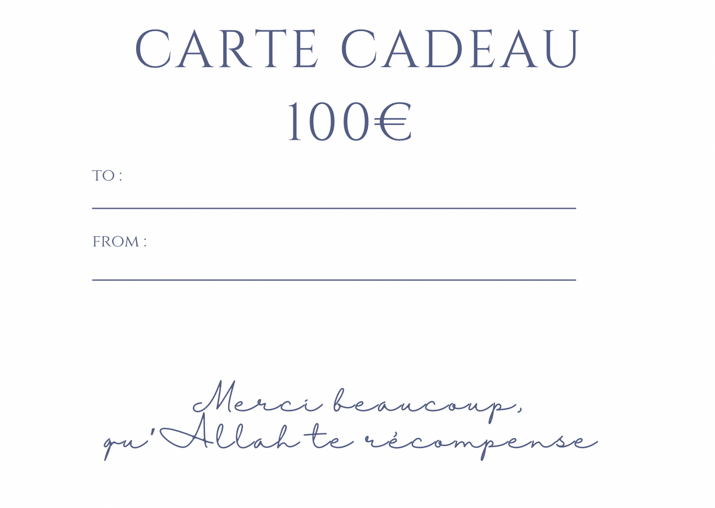 Carte cadeau ANAQA CHEMS